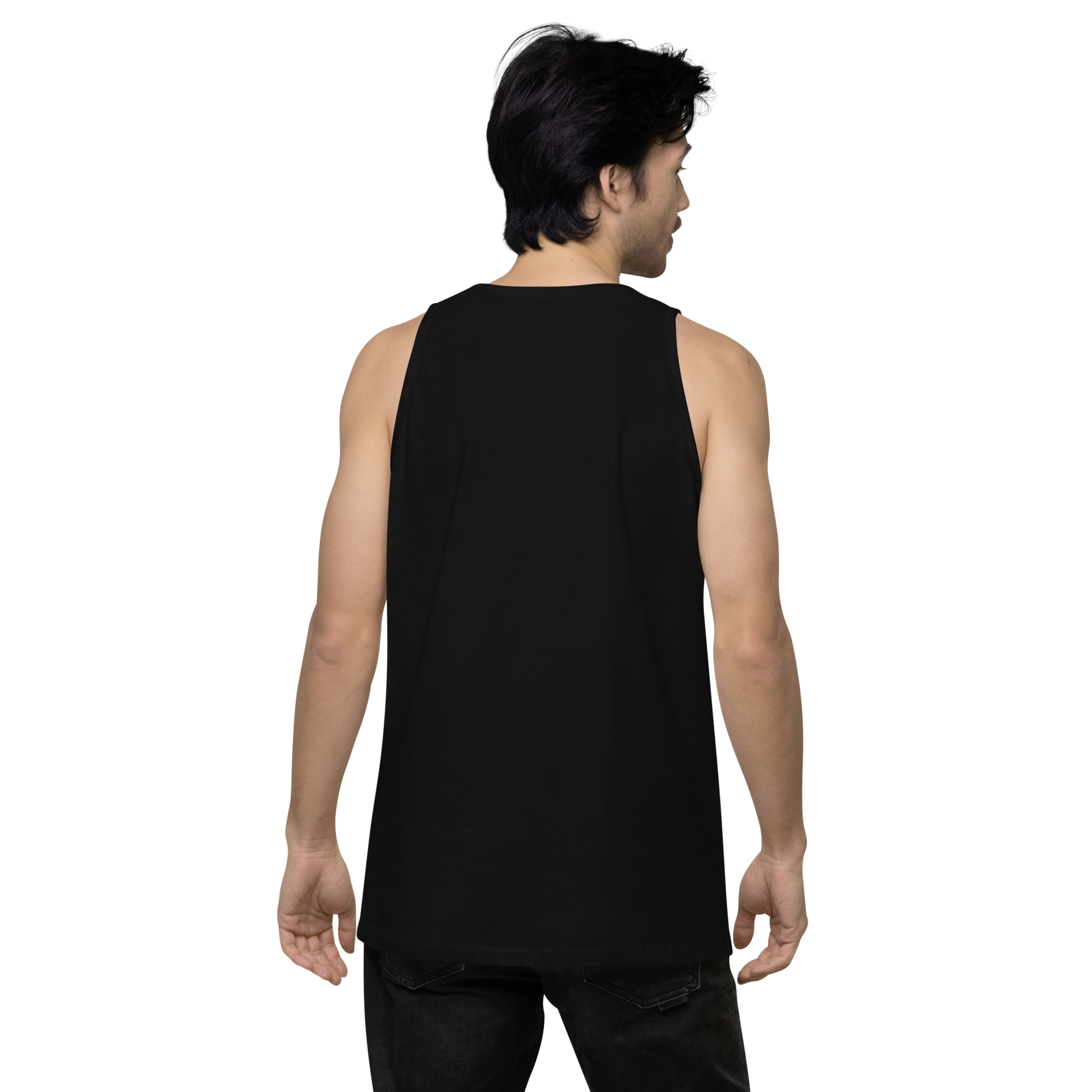 Cat Samurai Tea Ceremony Ukiyo-e Men's Premium Tank Top - Samurai Original
