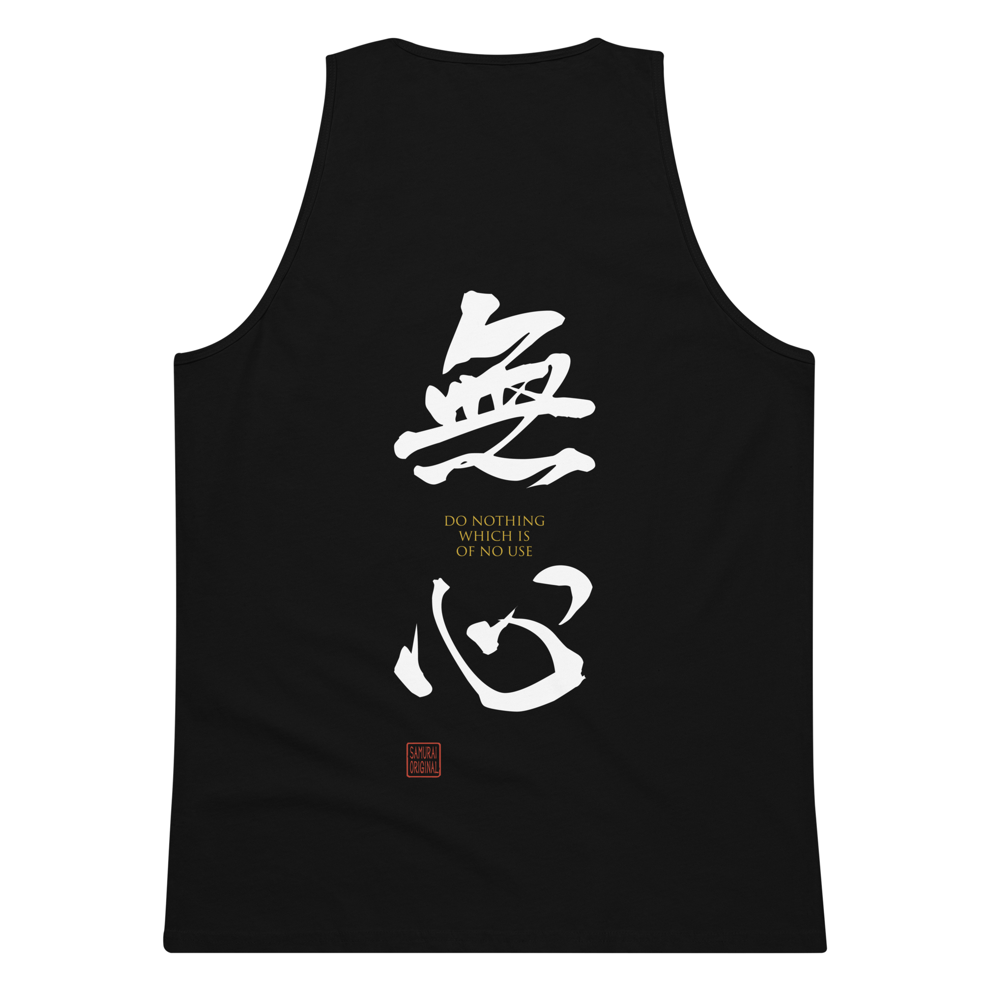 Mushin Japanese Zen Philosophy Men's Premium Tank Top Black - Samurai Original
