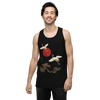 Japanese Crane and Pine Tree Ukiyo-e Men's Premium Tank Top - Samurai Original
