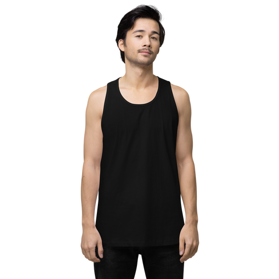 Tiger Flame Japanese Art Men's Premium Tank Top - Samurai Original