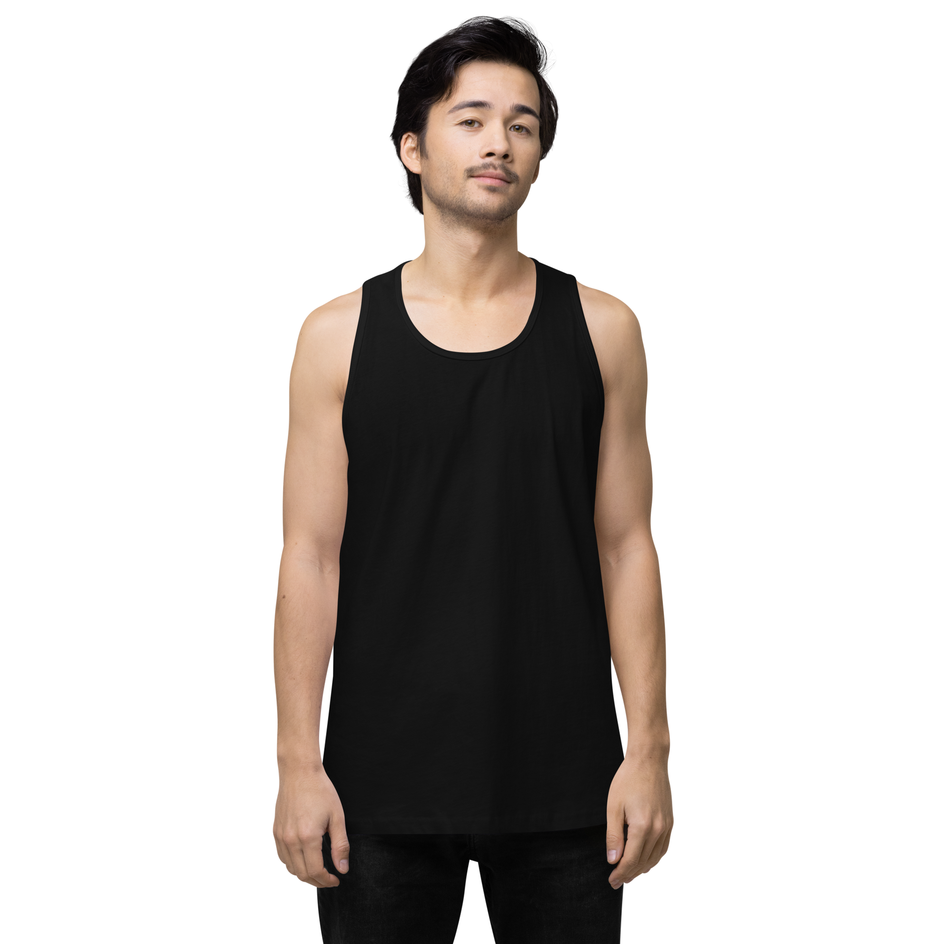 Tiger Flame Japanese Art Men's Premium Tank Top - Samurai Original