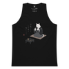 Cat Samurai Tea Ceremony Ukiyo-e Men's Premium Tank Top Black - Samurai Original