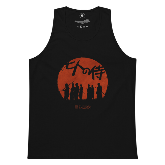 The Seven Samurai Japanese Art Men's Premium Tank Top Black - Samurai Original