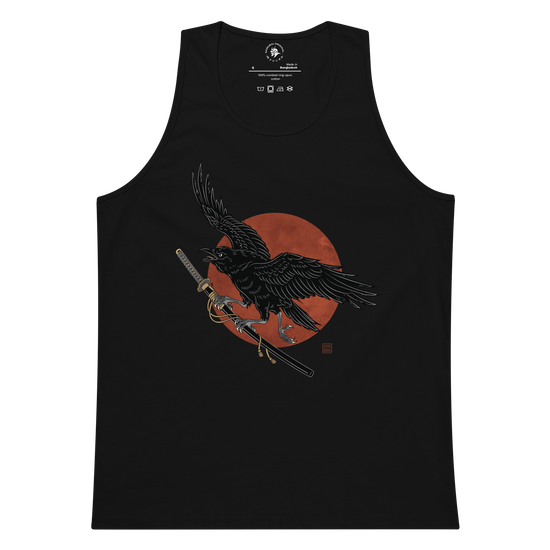 Ronin Raven Men’s premium tank top Black - Samurai Original