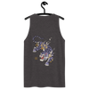 Tiger Flame Japanese Art Men's Premium Tank Top - Samurai Original