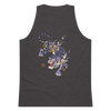 Tiger Flame Japanese Art Men's Premium Tank Top - Samurai Original