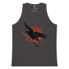 Ronin Raven Men’s premium tank top Charcoal Heather - Samurai Original