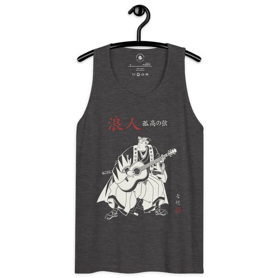 Ronin Guitar Blues Japanese Art Men's Premium Tank Top - Samurai Original