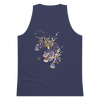 Tiger Flame Japanese Art Men's Premium Tank Top - Samurai Original