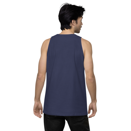 Cat Samurai Tea Ceremony Ukiyo-e Men's Premium Tank Top - Samurai Original