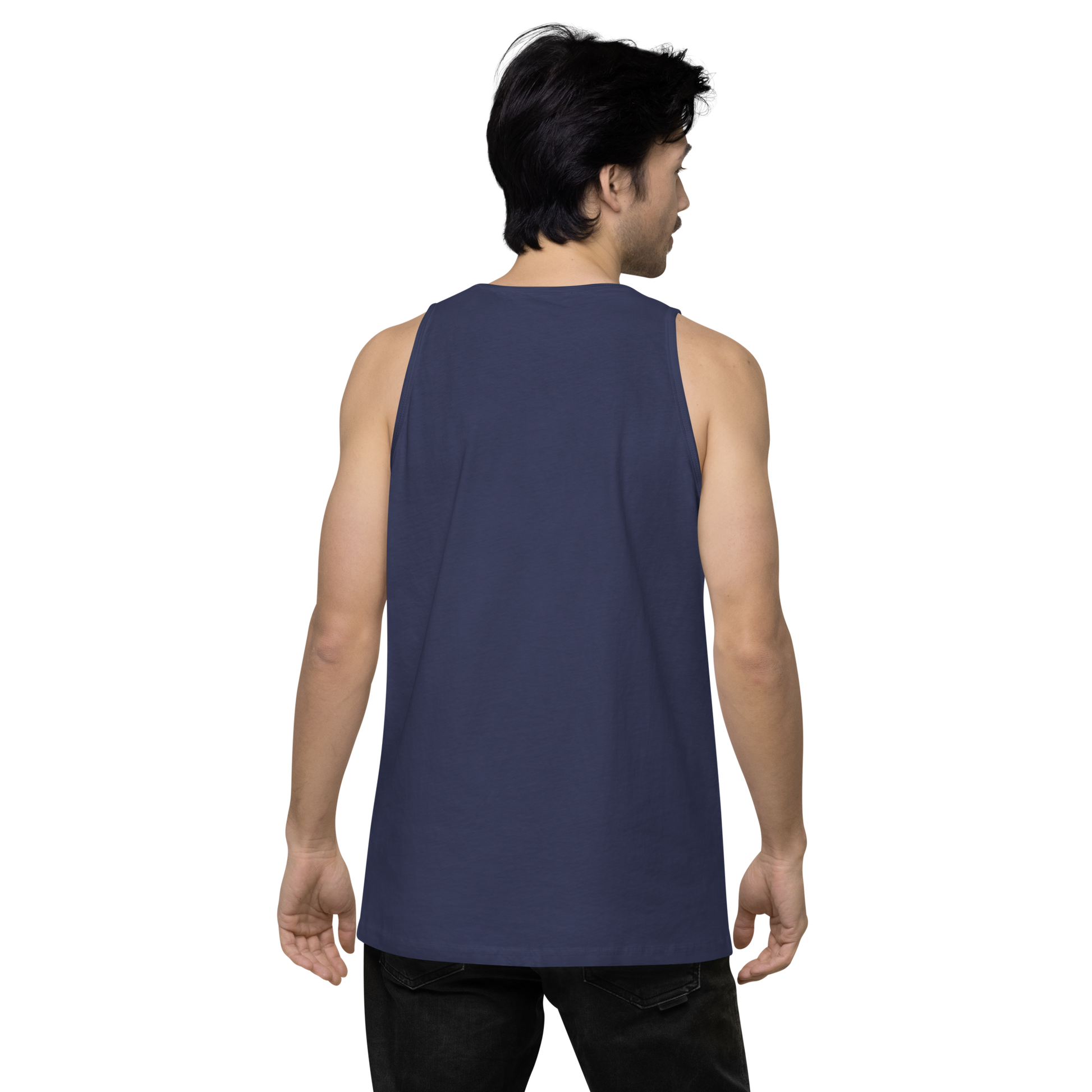 Cat Samurai Tea Ceremony Ukiyo-e Men's Premium Tank Top - Samurai Original