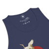 Japanese Crane and Pine Tree Ukiyo-e Men's Premium Tank Top - Samurai Original