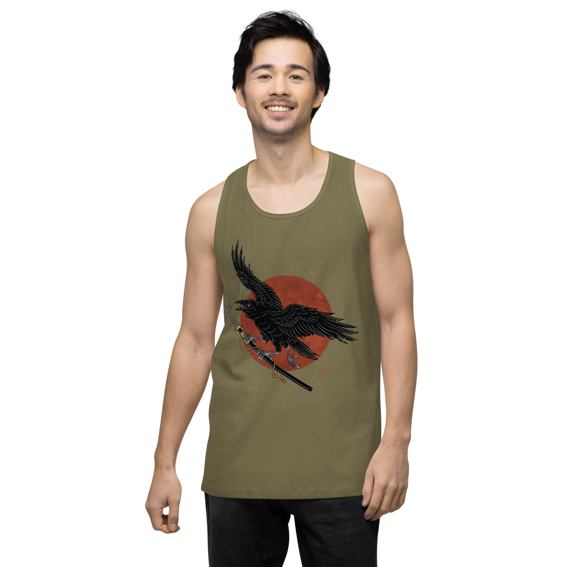 Ronin Raven Men’s premium tank top - Samurai Original