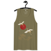Japanese Crane and Pine Tree Ukiyo-e Men's Premium Tank Top - Samurai Original