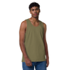 Tiger Flame Japanese Art Men's Premium Tank Top - Samurai Original