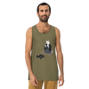 Cat Samurai Tea Ceremony Ukiyo-e Men's Premium Tank Top - Samurai Original