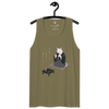 Cat Samurai Tea Ceremony Ukiyo-e Men's Premium Tank Top - Samurai Original