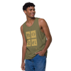 Mono No Aware Japanese Calligraphy Men's Premium Tank Top - Samurai Original