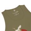 Japanese Crane and Pine Tree Ukiyo-e Men's Premium Tank Top - Samurai Original