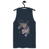 Tiger Flame Japanese Art Men's Premium Tank Top - Samurai Original