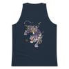 Tiger Flame Japanese Art Men's Premium Tank Top - Samurai Original