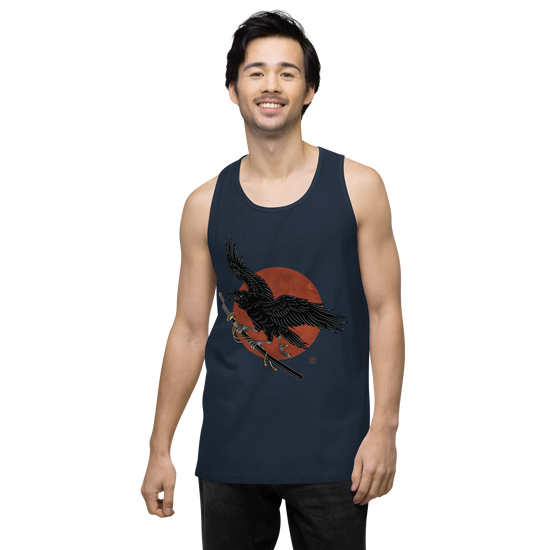 Ronin Raven Men’s premium tank top - Samurai Original