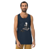 Cat Samurai Tea Ceremony Ukiyo-e Men's Premium Tank Top - Samurai Original