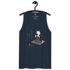 Cat Samurai Tea Ceremony Ukiyo-e Men's Premium Tank Top - Samurai Original