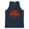 The Seven Samurai Japanese Art Men's Premium Tank Top Navy - Samurai Original