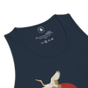 Japanese Crane and Pine Tree Ukiyo-e Men's Premium Tank Top - Samurai Original