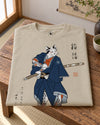 Samurai Cat Japanese Tattoo Organic T-Shirt - Samurai Original