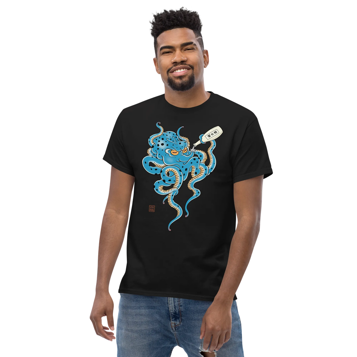 Tipsy Octopus Japanese Sake Classic T-Shirt - Samurai Original