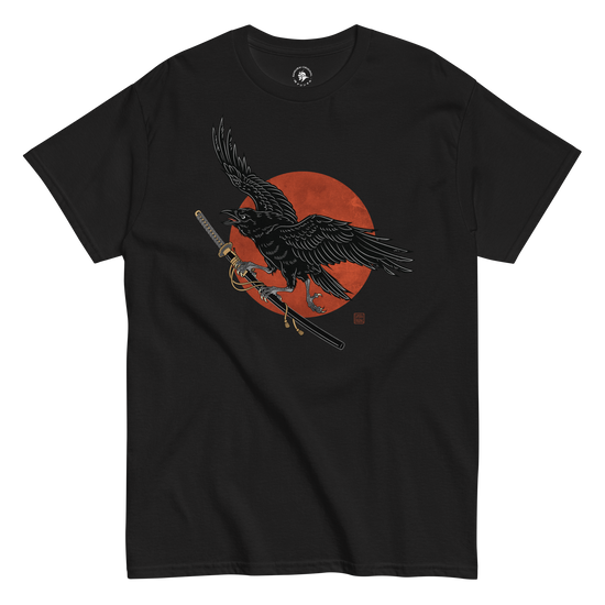 Ronin Raven Classic T-shirt Black - Samurai Original
