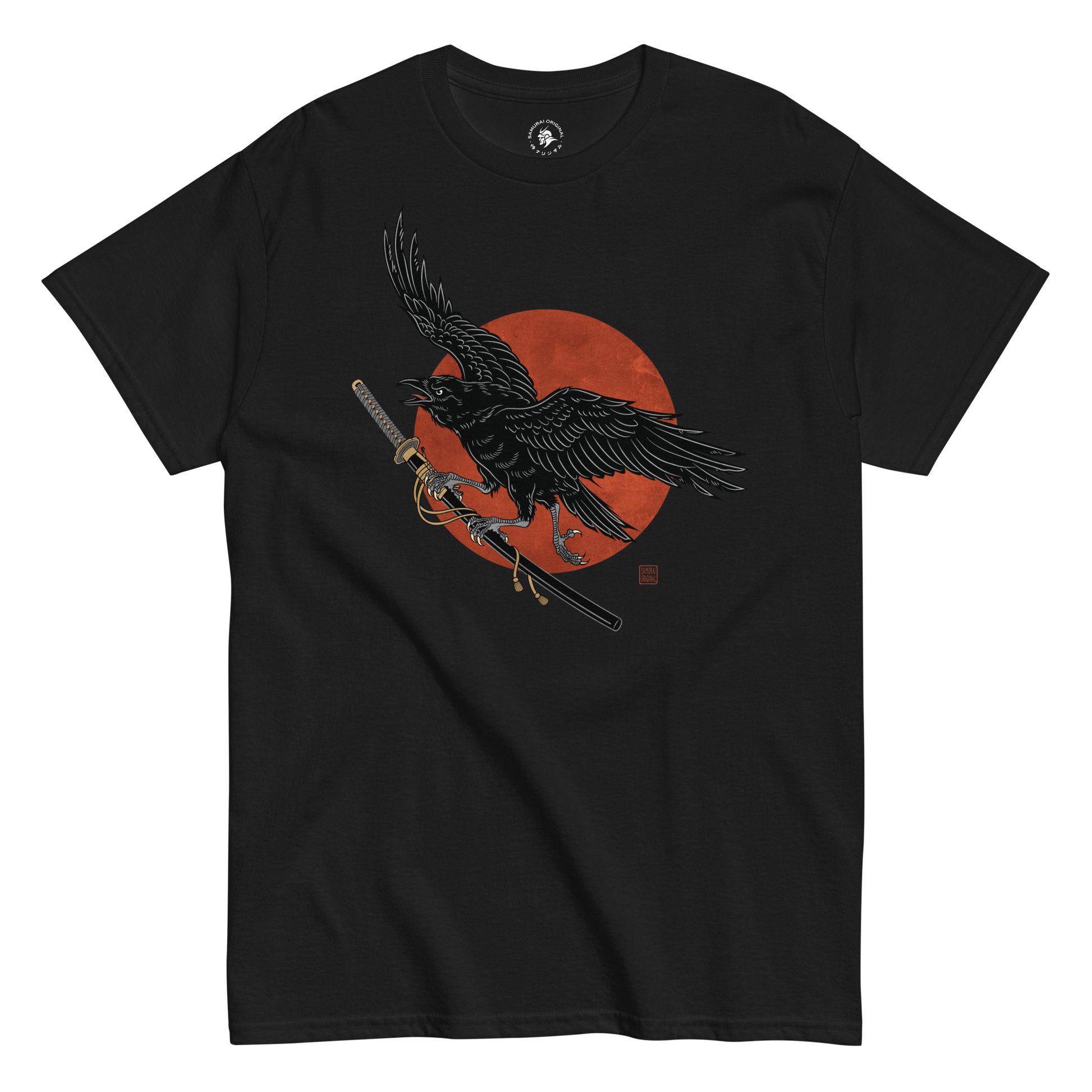 Ronin Raven Classic T-shirt Black - Samurai Original