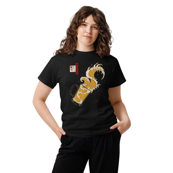 Beer Wave Ukiyo-e Classic T-Shirt - Samurai Original