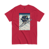 Skiing Samurai Ukiyo-e Classic T-Shirt Cardinal - Samurai Original