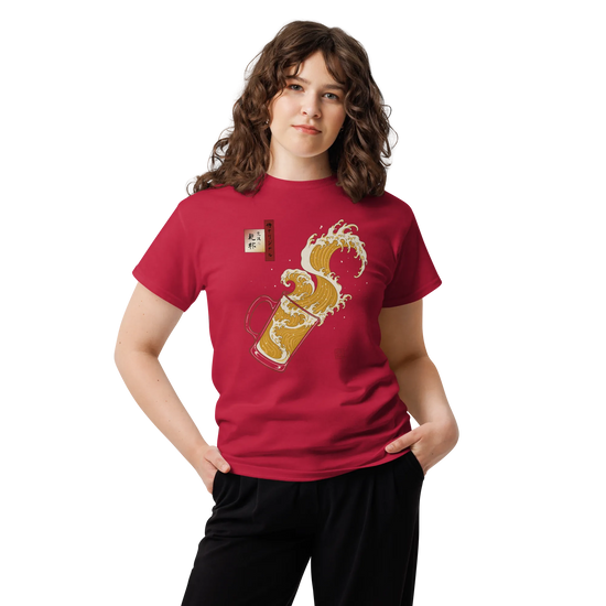 Beer Wave Ukiyo-e Classic T-Shirt - Samurai Original