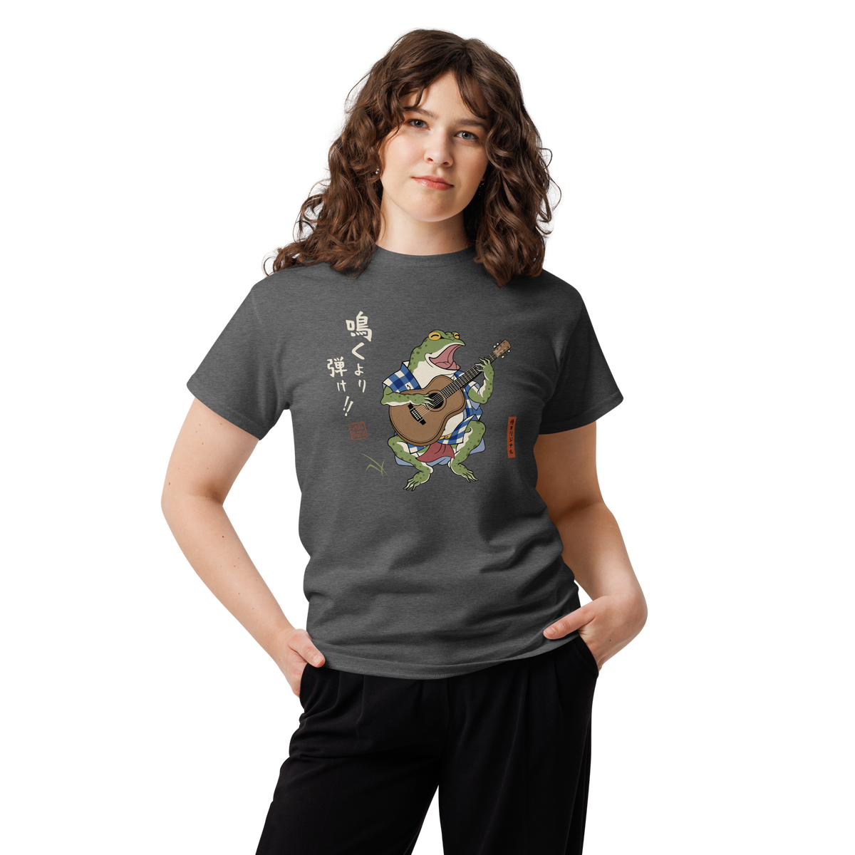 Samurai Frog Acoustic Guitar Classic T-Shirt - Samurai Original
