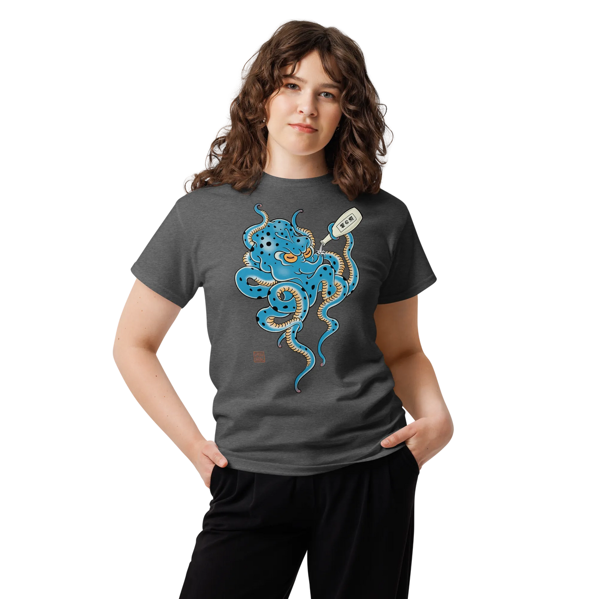 Tipsy Octopus Japanese Sake Classic T-Shirt - Samurai Original