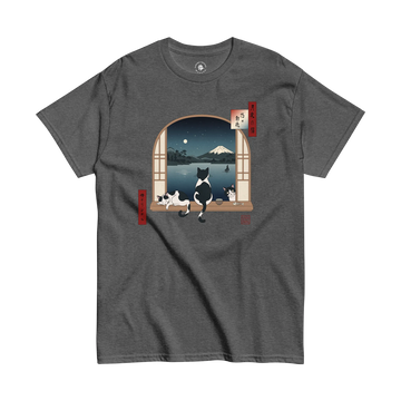 Moonlit Cats Ukiyo-e Classic T-Shirt