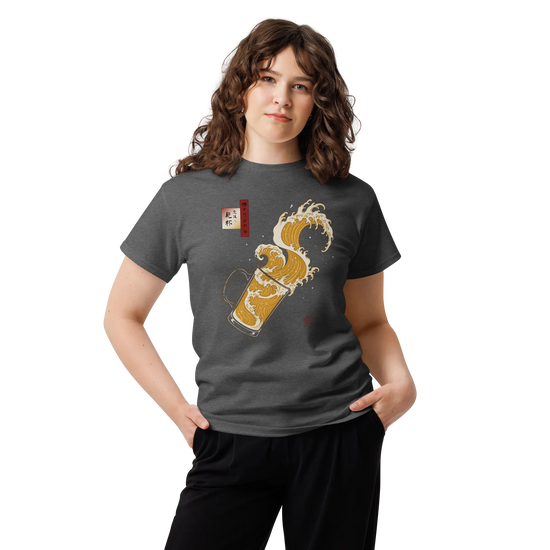 Beer Wave Ukiyo-e Classic T-Shirt - Samurai Original