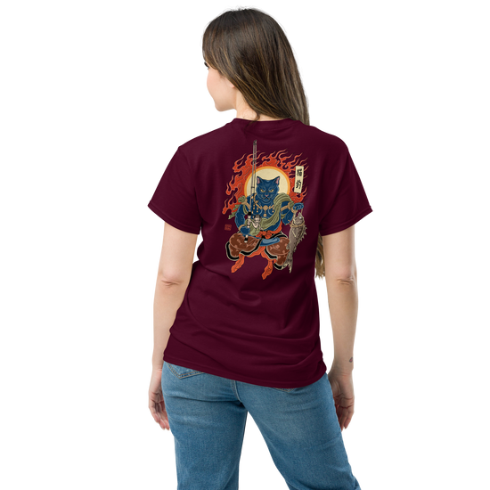 The Great Neko Fishing T-shirt Classic - Samurai Original