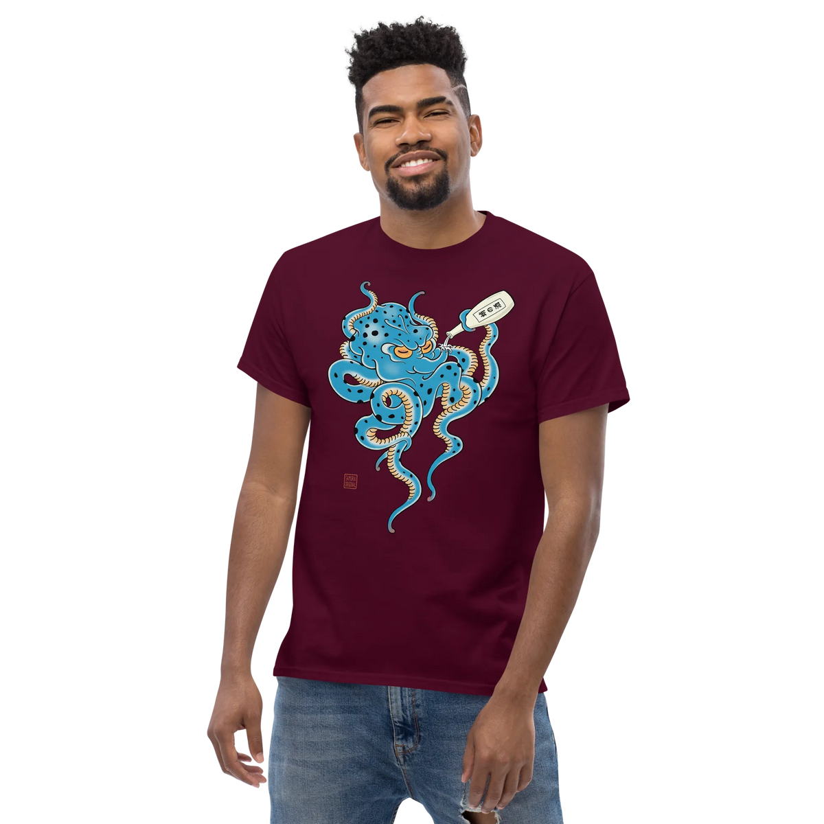 Tipsy Octopus Japanese Sake Classic T-Shirt - Samurai Original