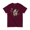 Samurai Frog Acoustic Guitar Classic T-Shirt Maroon - Samurai Original