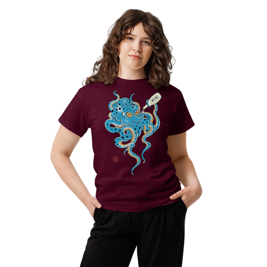 Tipsy Octopus Japanese Sake Classic T-Shirt - Samurai Original