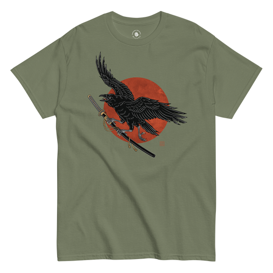 Ronin Raven Classic T-shirt Military Green - Samurai Original