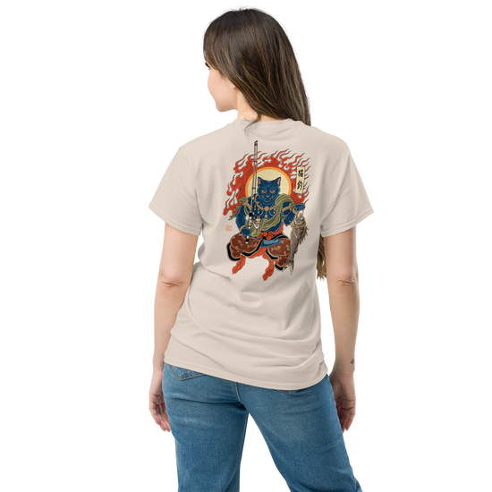 The Great Neko Fishing T-shirt Classic - Samurai Original