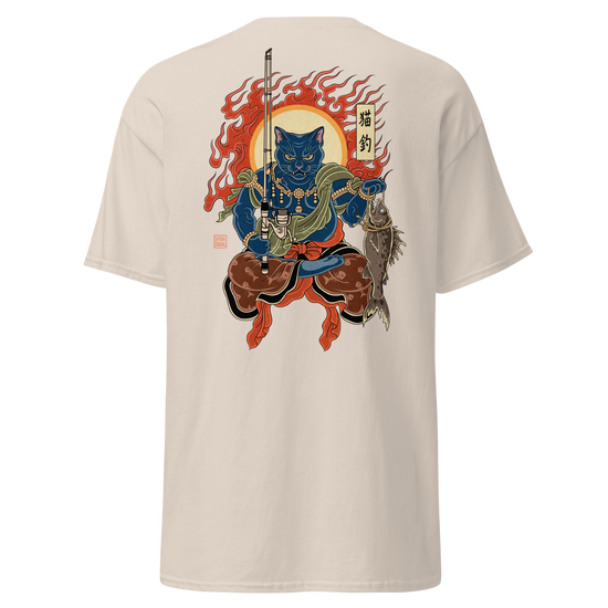 The Great Neko Fishing T-shirt Classic Natural - Samurai Original