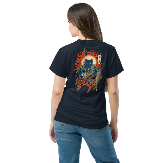 The Great Neko Fishing T-shirt Classic - Samurai Original