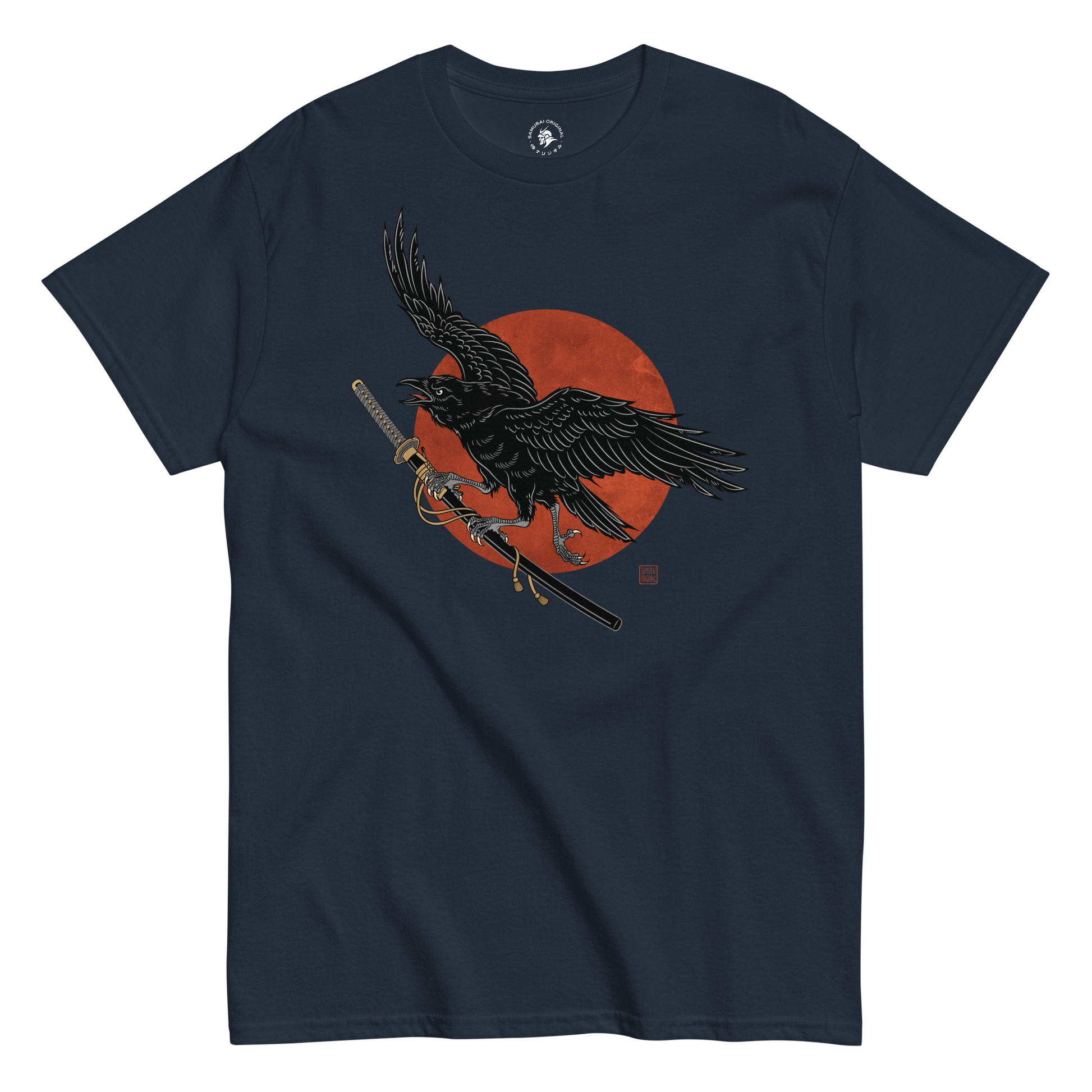 Ronin Raven Classic T-shirt Navy - Samurai Original